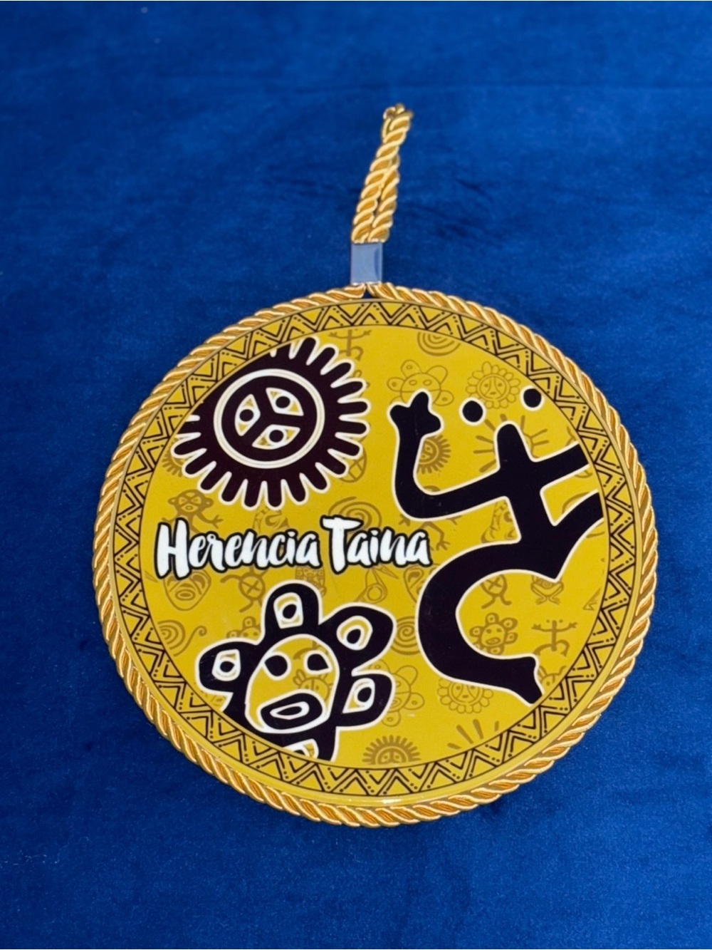 Herencia Taína Yellow Decorative Wall Hanging